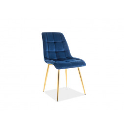 Chaise Chic - L 50 x l 43 x H 88 cm - Bleu Marine