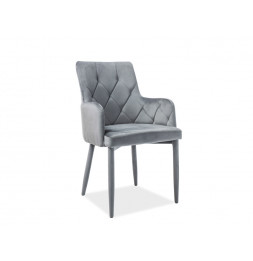 Chaise - Ricardo - L 50 cm x l 44 cm x H 88 cm - Gris clair