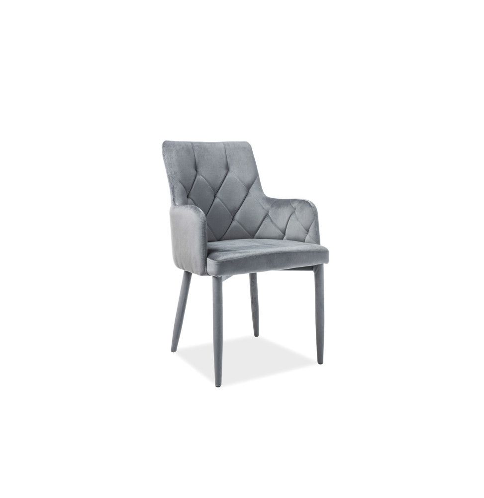 Chaise - Ricardo - L 50 cm x l 44 cm x H 88 cm - Gris clair