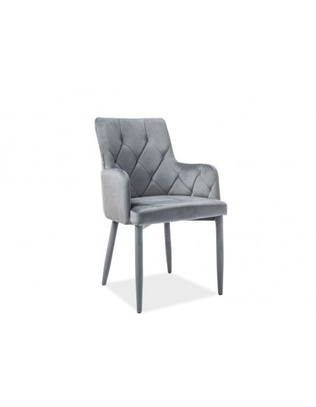 Chaise - Ricardo - L 50 cm x l 44 cm x H 88 cm - Gris clair