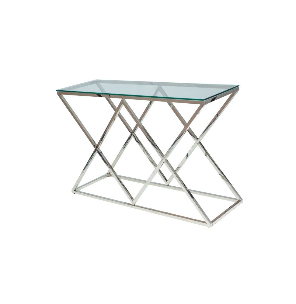 Console en verre - L 80 cm x l 40 cm x H 78 cm - Zegna