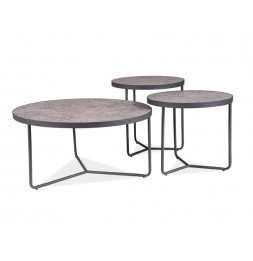 Lot de 3 tables basses gigognes - Tailles différentes - Demeter