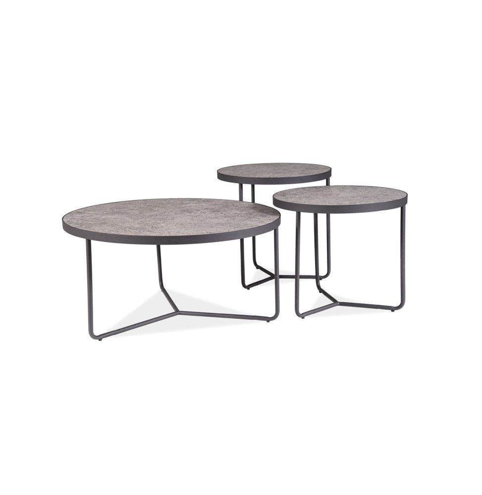 Lot de 3 tables basses gigognes - Tailles différentes - Demeter