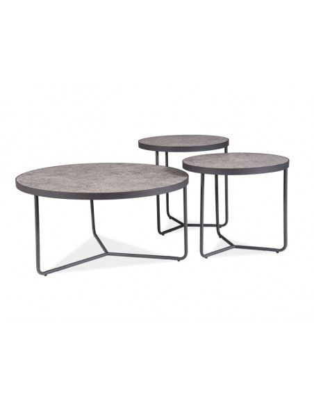 Lot de 3 tables basses gigognes - Tailles différentes - Demeter