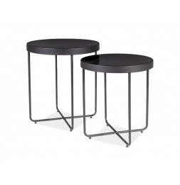 Set de 2 tables d'appoint -...