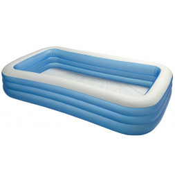 Piscine gonflable rectangulaire family - Bleu - Intex