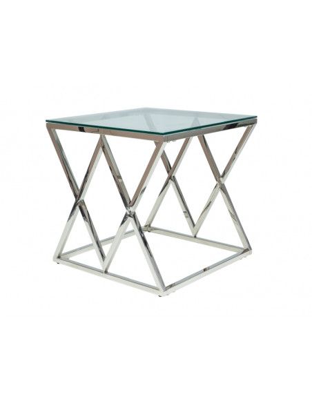 Table basse en verre - 55 x 55 x 55 cm - Zegna