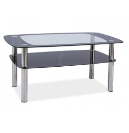 Table basse en verre - L 100 cm x l 60 cm x H 55 cm - Rava