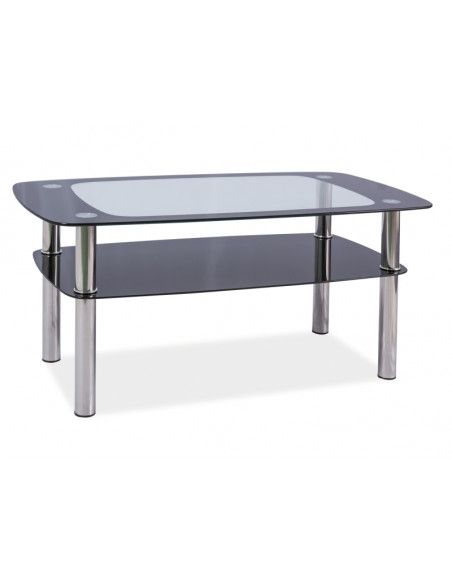 Table basse en verre - L 100 cm x l 60 cm x H 55 cm - Rava