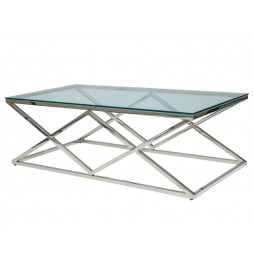 Table basse en verre - L 120 cm x l 60 cm x H 40 cm - Zegna