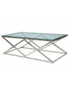 Table basse en verre - L 120 cm x l 60 cm x H 40 cm - Zegna