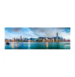 Tableau en verre - Hongkong - L 160 cm x H 60 cm