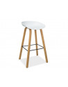 Tabouret de bar - Sting - L 29 cm x l 50 cm x H 82 cm - Blanc