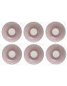 Set de 6 assiettes creuses Lunis - D 20,5 cm - Rouge