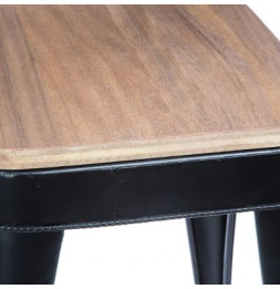 Tabouret Joris en métal - L 38 x l 38 x H 59,9 cm - Noir