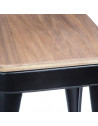 Tabouret Joris en métal - L 38 x l 38 x H 59,9 cm - Noir