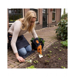 Gants de jardin en jean avec renfort en cuir - Taille unique - Manches longues