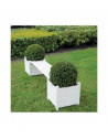 Banc planteurs - L 40 x l 188 x H 40,2 cm - Blanc