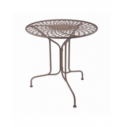 Table en métal - L 70 x l 70 x H 70 cm - Marron
