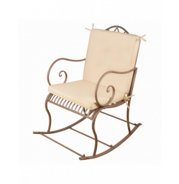 Coussin de chaise - L 92 x l 49,5 x H 5,7 cm - Crème