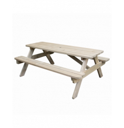 Table de pique-nique - L 180 x l 151 x H 69,8 cm - Naturel