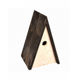 Nichoir en tente - L 16,3 x l 18,2 x H 27,5 cm - Marron