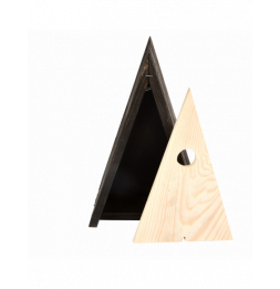 Nichoir en tente - L 16,3 x l 18,2 x H 27,5 cm - Marron
