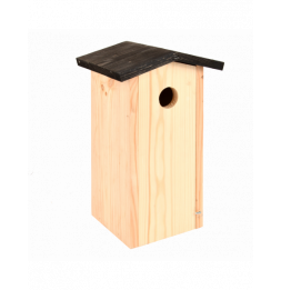 Nichoir à mésange charbonnière - L 13,7 x l 17 x H 28,3 cm - Noir