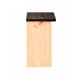 Nichoir à mésange charbonnière - L 13,7 x l 17 x H 28,3 cm - Noir