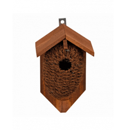 Nichoir en fibres de coco - L 10,2 x l 15,2 x H 26,2 cm - Marron