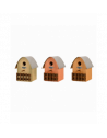 Nichoir ornemental - L 22,2 x l 15 x H 20 cm - Bois de pin - Livraison aléatoire