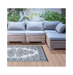 Tapis de jardin réversible - L 186 x l 119,5 x H 0,3 cm - Perse