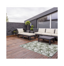 Tapis de jardin révesible - L 241 x l 151,5 cm - Floral