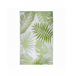 Tapis de jardin réversible - L 241 x l 151,5 cm - Jungle - Vert