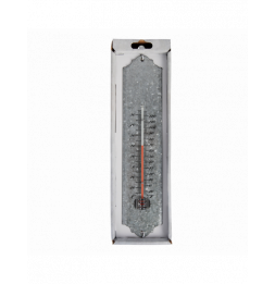 Thermomètre classique - L 6,7 x l 1,4 x H 30 cm - Zinc