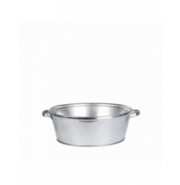 Bassine ronde - L 36,3 x l 42,5 x H 13,2 - Zinc