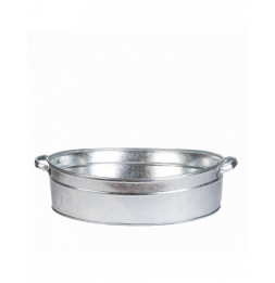 Bassine ovale - L 45,2 x l 58,5 x H 15,4 cm - Zinc