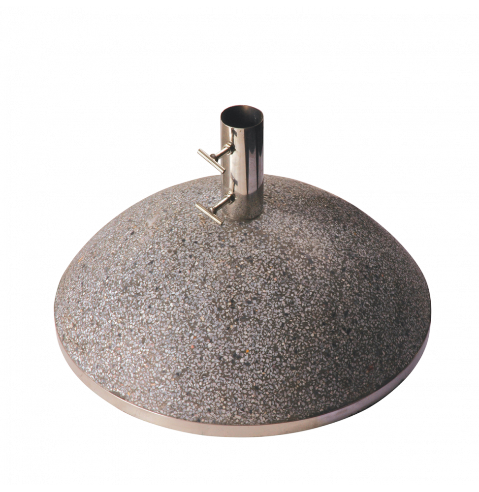 Pied de parasol granit - L 50 x l 50 x H 30 cm - Gris