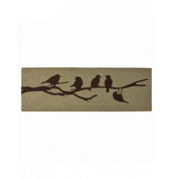 Paillasson rectangulaire à motifs - L 120 x l 40 x H 1,8 cm - Oiseaux