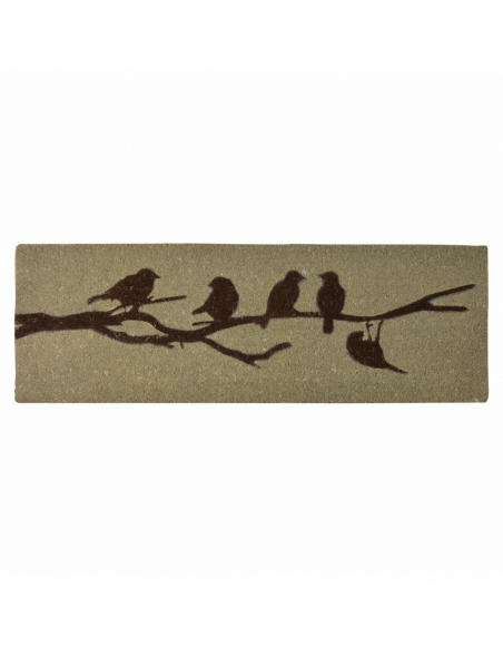 Paillasson rectangulaire à motifs - L 120 x l 40 x H 1,8 cm - Oiseaux