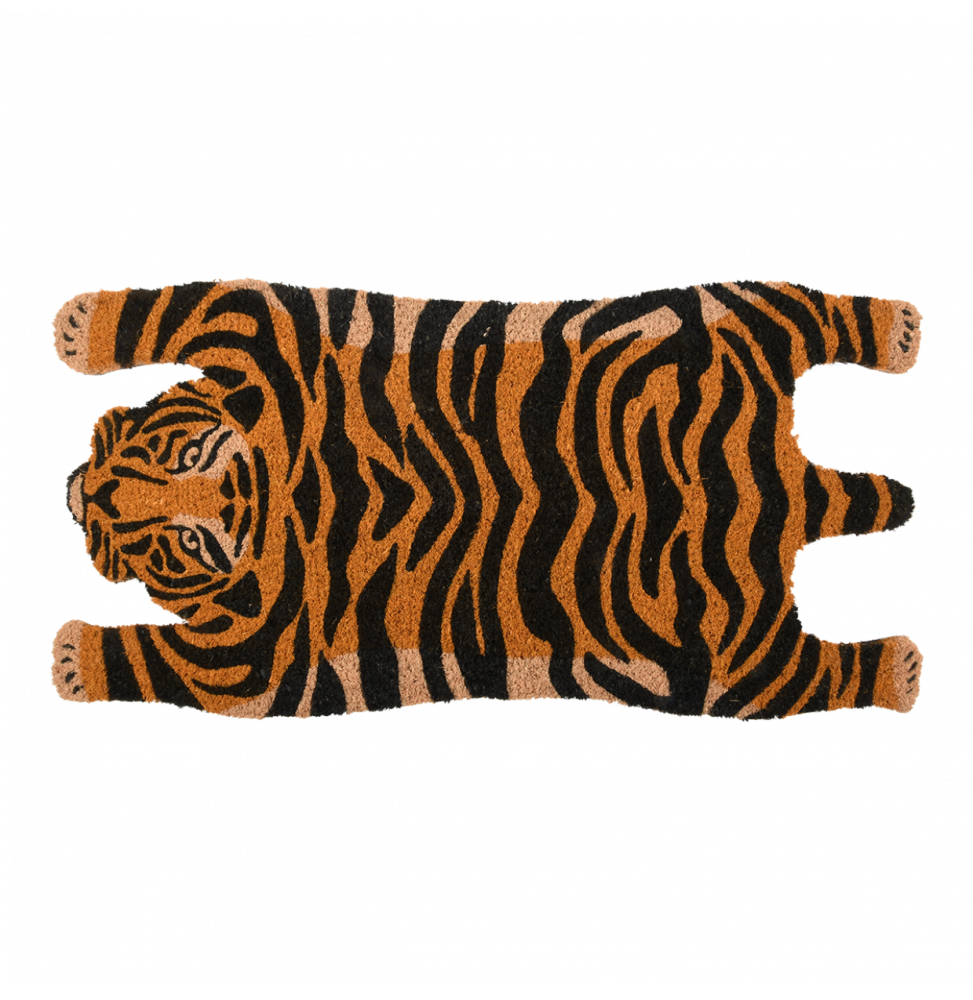 Paillasson en fibres de coco -L 37,5 x l 74,5 cm -Tigre