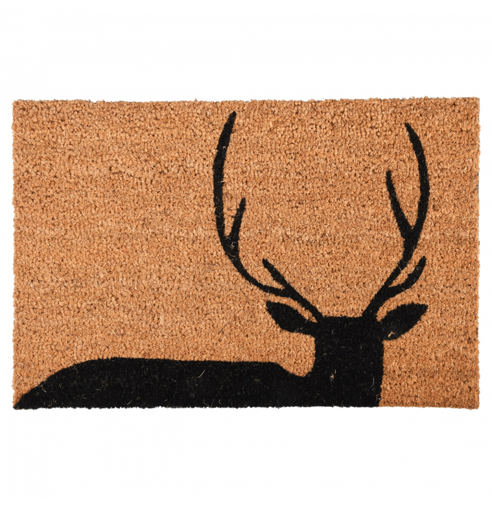 Paillasson en fibres de coco - L 40 x l 60 cm - Cerf