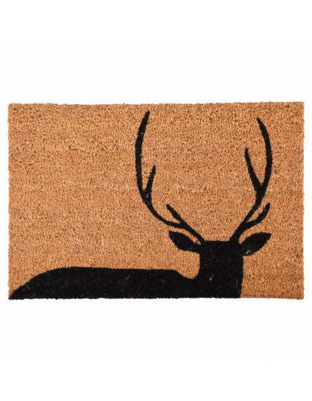 Paillasson en fibres de coco - L 40 x l 60 cm - Cerf