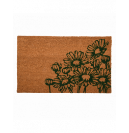 Paillasson en fibres de coco - L 45 x l 75 cm - Floral
