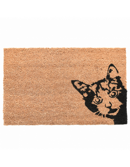 Paillasson en fibres de coco - L 40 x l 60 cm - Chat