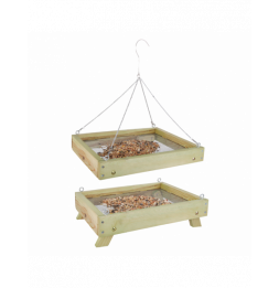 Table alimentaire à oiseaux 2 en 1 - L 27,8 cmx l 35,4 cm x H 11,2 cm