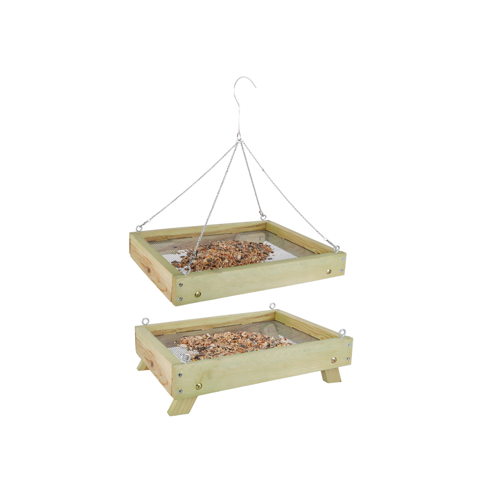 Table alimentaire à oiseaux 2 en 1 - L 27,8 cmx l 35,4 cm x H 11,2 cm