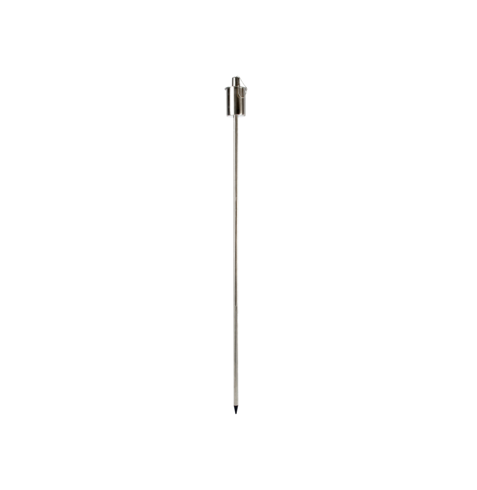 Lampe à huile sur pied en acier inoxydable - D 7,8 cm x H 115,5 cm