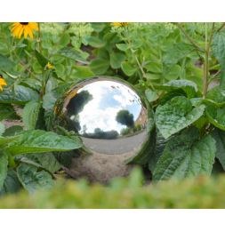 Sphère de jardin - D 19,6 cm - Acier inoxydable