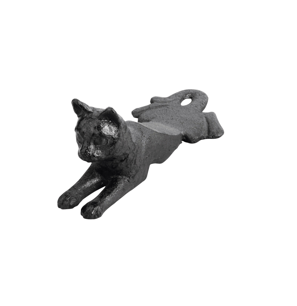 Cale-porte chat en fonte - L 8 cm x l 16,8 cm x H 6,8 cm